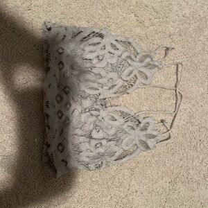FP Movement by Free People Lace Bralette in Light Gray